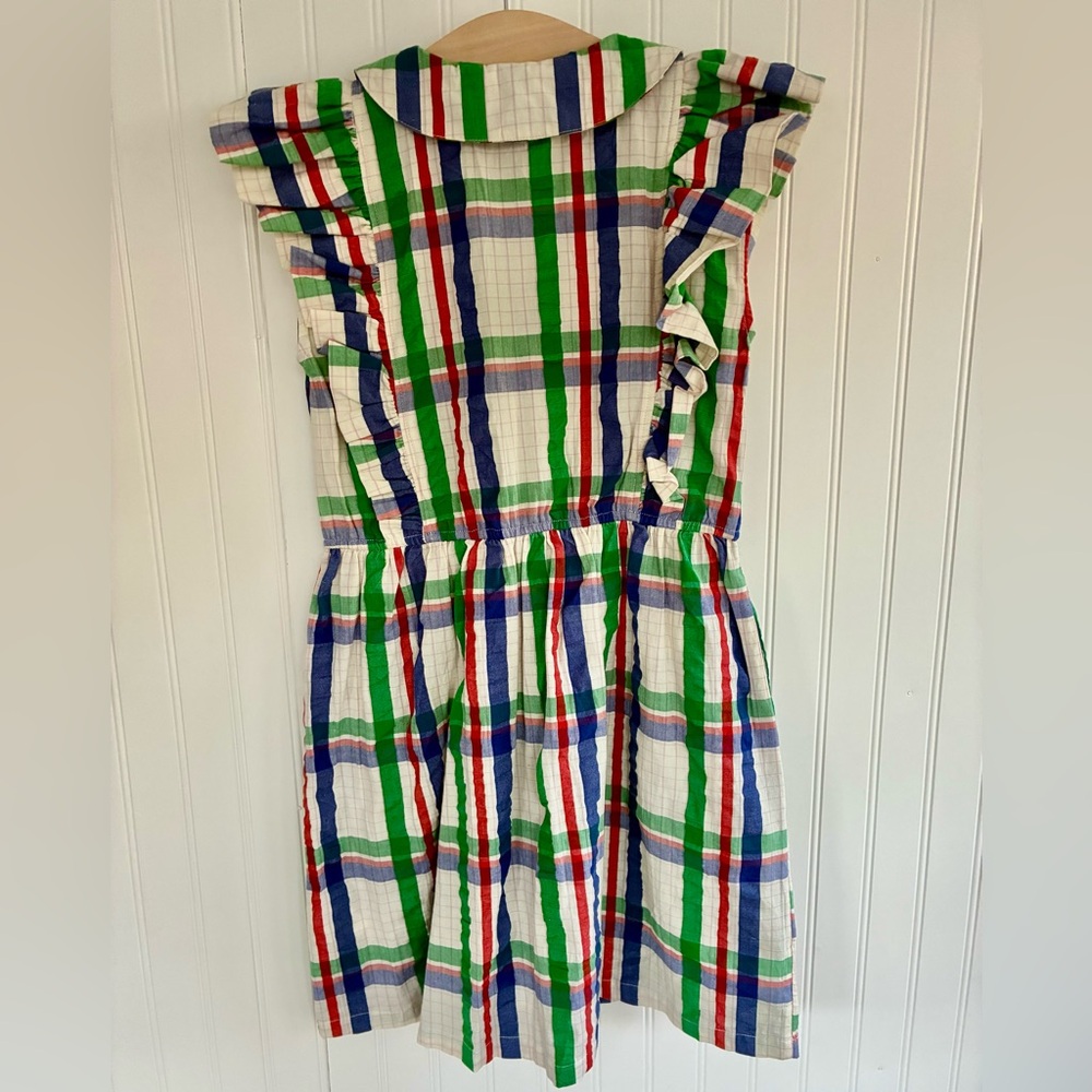 Bobo Choses Madras Checks Ruffle Woven Dress - Picture 9 of 13